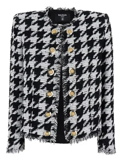 BALMAIN SPENCER JACKET - WOMEN'S - POLYAMIDE/ACRYLIC/COTTON/POLYESTER
