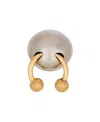 Balmain Spherical Ring With Piercing In Gray