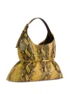 Balmain Sphynx Medium Bag In Python-effect Leather In Yellow