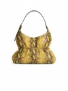 Balmain Sphynx Medium Bag In Python-effect Leather In Yellow