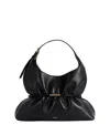 Balmain Sphynx Medium Bag In Smooth Leather In Blue