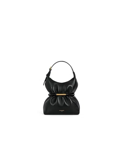 Balmain Sphynx Mini Bag In Smooth Leather In Black