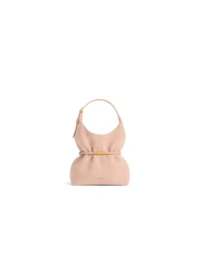 Balmain Sphynx Mini Bag In Suede In Pink