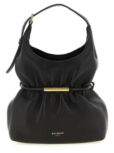 Balmain Sphynx Mini Shoulder Bag In Black