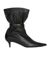 Balmain Sphynx Smooth Leather Ankle Boots In Multi