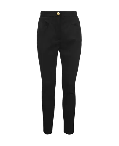 BALMAIN HIGH-WAISTED SKINNY TROUSERS