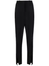 Balmain Split-hem Tapered Trousers In Black
