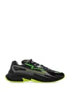 Balmain Sports Shoes In Eff Noir Vert Fluo