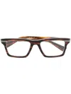 Balmain Square-frame Glasses In Brown