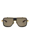 Balmain Square-frame Sunglasses In Gray