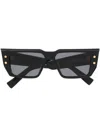 Balmain Square-frame Sunglasses In Black