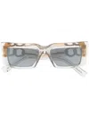 Balmain Square-frame Sunglasses In Grau