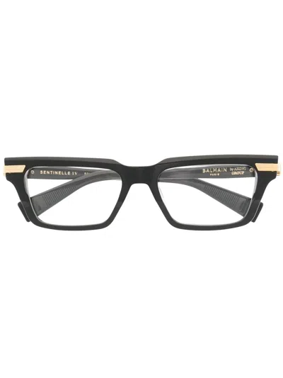 Balmain Square-frame Tinted Sunglasses In Black