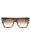 Balmain Square-frame Tortoiseshell Sunglasses In Braun