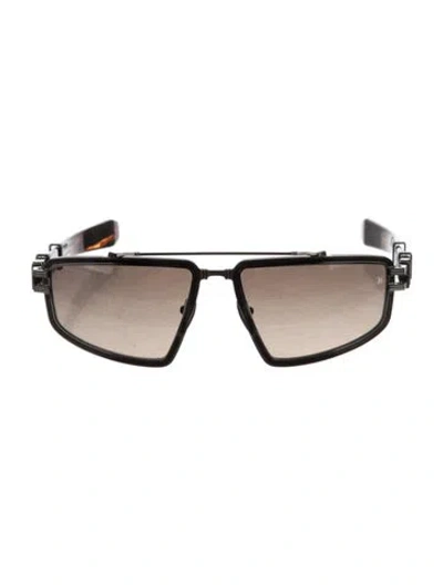 Pre-owned Balmain Square Gradient Sunglasses In Brown