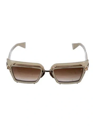 Pre-owned Balmain Square Gradient Sunglasses In Neutrals