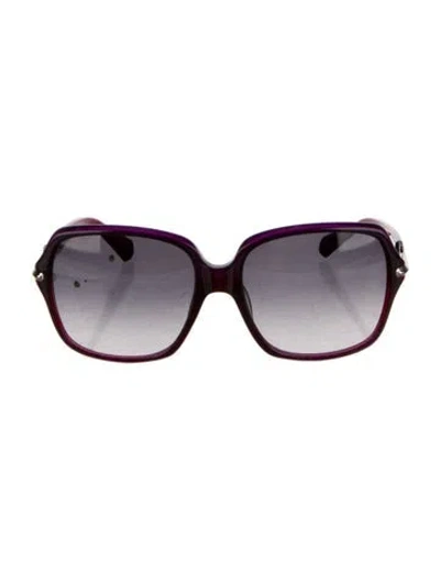Pre-owned Balmain Square Gradient Sunglasses In Purple