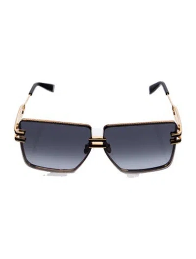 Pre-owned Balmain Square Gradient Sunglasses W/ Tags In Gold