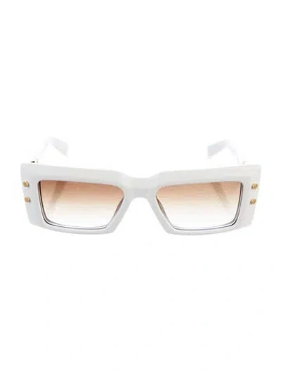 Pre-owned Balmain Square Gradient Sunglasses W/ Tags In White