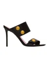 Balmain Square-headed High-heeled Sandals In Black