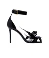 Balmain Patent Leather Ruby Pumps With Flower Detail In Black