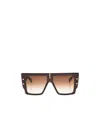Balmain Square Sunglasses In Brown
