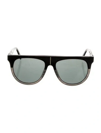 Pre-owned Balmain Square Tinted Sunglasses In Black
