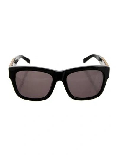 Pre-owned Balmain Square Tinted Sunglasses In Black
