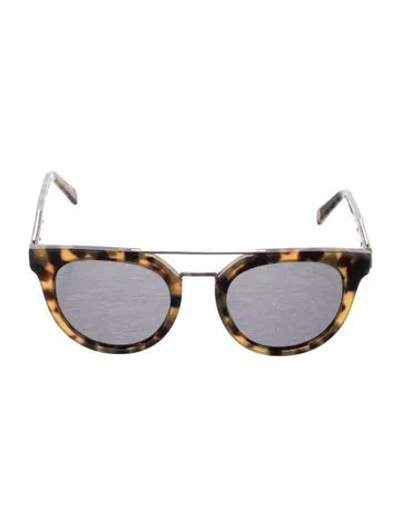 Pre-owned Balmain Square Tinted Sunglasses In Brown