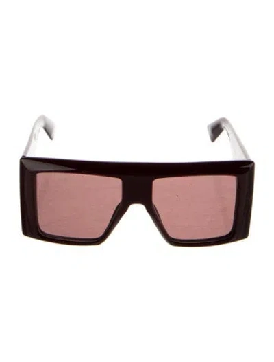 Pre-owned Balmain Square Tinted Sunglasses In Purple