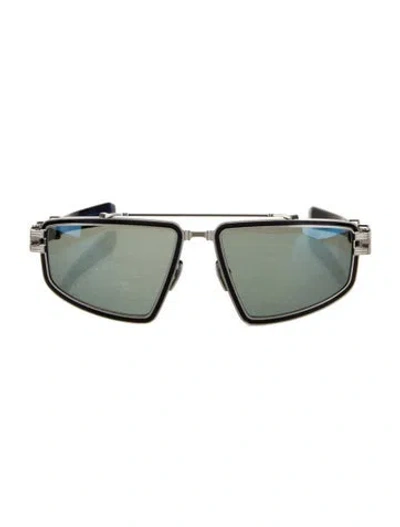 Pre-owned Balmain Square Tinted Sunglasses W/ Tags In Silver