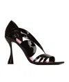 Balmain Eden 95mm Cut-out Patent Sandals In Black
