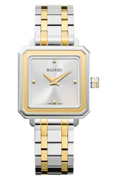 Balmain Squared Bracelet Watch, 32mm In Gold