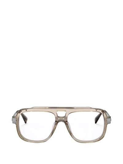Balmain Square-frame Glasses In Gray