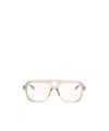 Balmain Square-frame Glasses In Neutral