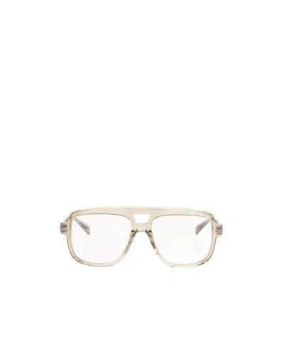 Balmain Square-frame Glasses In Neutral