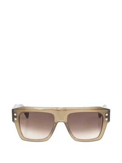 Balmain Square-frame Sunglasses In Brown