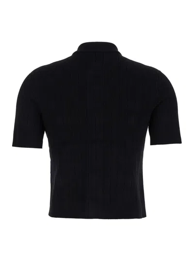 Balmain Ss 4 Pkts Buttoned Knit Short Cardigan In Black