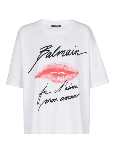 BALMAIN SS  KISS PRINT T-SHIRT
