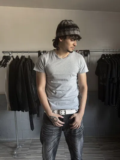 Pre-owned Balmain Ss11 Distressed Tee - Christophe Decarnin In Gray