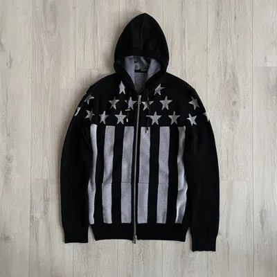 Pre-owned Balmain Ss18 Sample Usa Hoodie In Black