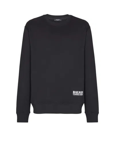 BALMAIN STAMP PRINTED SWEATSHIRT