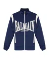Balmain Stand Collar Sweatshirt In Blue