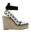 Balmain Star-print 120mm Espadrilles In Multicolor