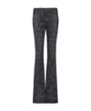 Balmain Star-print Bootcut Mid-rise Jeans In Black