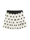 Balmain Star-print Cotton Shorts In White