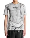 Balmain Statue Printed Tee In Gray