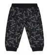 Balmain Sticker Print Sweatpants In Black
