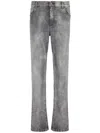 Balmain Denim Jeans Stretch Coton Stonewashed In Grey