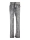 Balmain Grey Denim Regular-fit Jeans In Grey